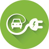 Electric car icon